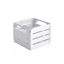 Crate White Stainless Steel Cutlery Caddy w/ 4 Devider Insert