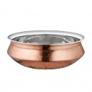 Masala Hammered Copper Finish Handi Bowl