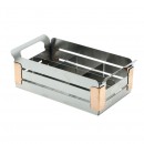 Crate Mirror SS Condiment Caddy with 6 Divider Insert