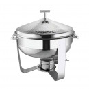 Presidential Hammered Stainless Steel Chafing Dish Round 6 Ltr.