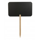 Securit Silhouette Rectangle Chalk Board Sign. Wooden Stand + Chalk Marker