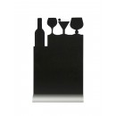 Securit Silhouette Table Chalk Board - Cocktail (Alu. Base) - Including Chalk Marker