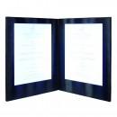 LED Menu Holder - Black Clr - Displays 2 x A4 Paper / Transparent inserts (A4/A5)