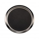 Jeeves Dual Polish Stainless Steel Round Bar Tray w/ Anti-Skid Mat