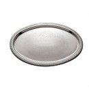 Gadroon Etched Mirror Stainless Steel Oval Tray