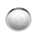 Gallery Etched Mirror Stainless Steel Round Tray