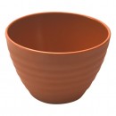 Terracotta Melamine Rippled Bowl