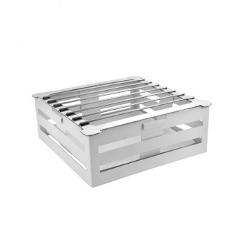 Crate White Stainless Steel Warm Riser with Grill