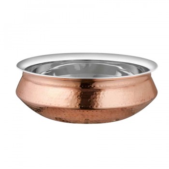 Masala Hammered Copper Finish Handi Bowl