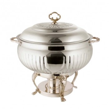 Queen Anne Silver Plated Round Chafing Dish