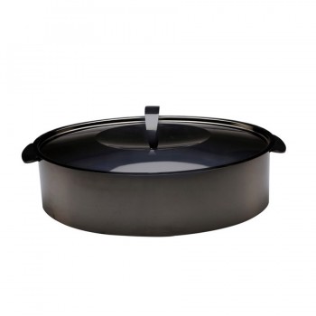 Skyserv Induction Titanium Finish Oval Dutch Oven with Lid