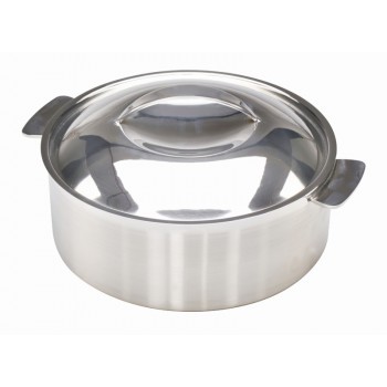 Skyserv Induction Dual Finish Stainless Steel Round Dutch Oven with Lid