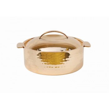 Skyserv Induction Hammered Copper Finish Round Dutch Oven with Lid
