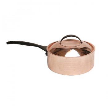 Skyserv Induction Hammered Copper Finish Round Sauce Pan with Lid