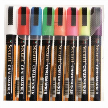 Chalk Marker - Coloured - Medium - 2-6mm Nib - Earth Tone Colors - Set of 8