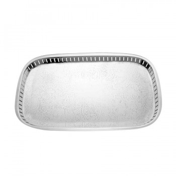 Gallery Etched Mirror Stainless Steel Oblong Tray